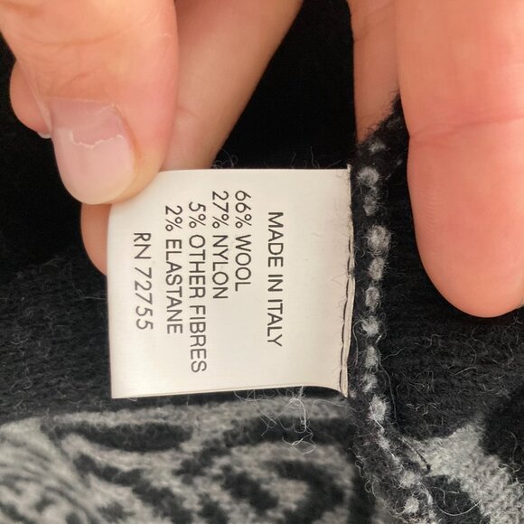 Betty Betty Wool Blend Gray Sweater Poncho Minimalist Church Office Large - Picture 10 of 10